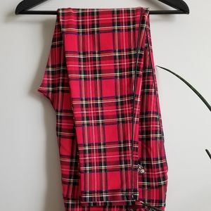 Plaid Slim Ponte Pant / Jegging